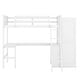 preview thumbnail 4 of 7, White Twin Solid Pine Loft Bed with Desk, Shelves, Wardrobe, Guardrails
