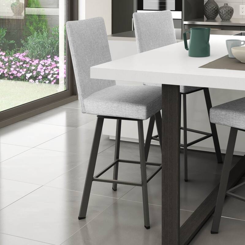 Amisco Elmira Swivel Counter and Bar Stool