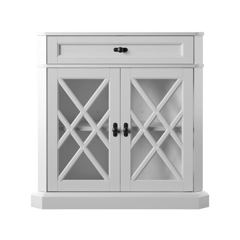 Modern Farmhouse Corner Accent Cabinet