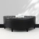 preview thumbnail 34 of 46, Adeco Half Moon Tufted Storage Ottoman Bench