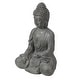 16.5-Inch Indoor/Outdoor Grey MgO Meditating Buddha Statue - On Sale ...