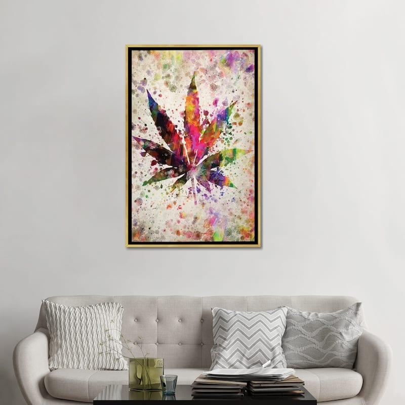 iCanvas "Marijuana" by Aged Pixel Framed Canvas Print