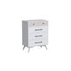 preview thumbnail 1 of 0, Rowan 4-Drawer Modern Wood Chest, Ash Linen White