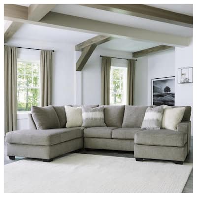 Signature Design by Ashley Creswell Gray 2-Piece Sectional with Chaise - 125"W x 87"D x 39"H