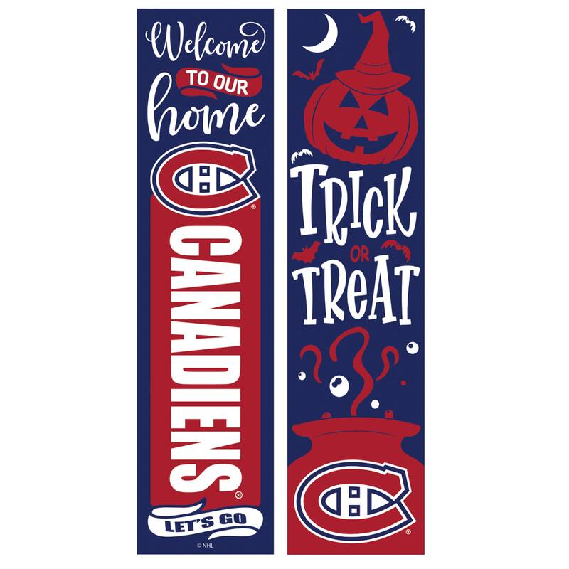 47" Double Sided Seasonal Porch Leaner, Montreal Canadiens - 47" x 11.25"