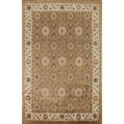 Hand Tufted Ziegler Area Rug Traditional Brown Wool Carpet