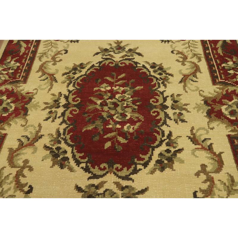 Victorian Style Floral Indian Area Rug 6x8 - 7' 10'' X 5' 9''