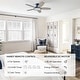 preview thumbnail 65 of 113, 5 - Blade Low Profile Flush Mount Modern Ceiling Fan with LED Light and Remote