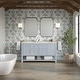 preview thumbnail 26 of 57, Breckenridge 60" Double Vanity, Serenity Blue - 60D