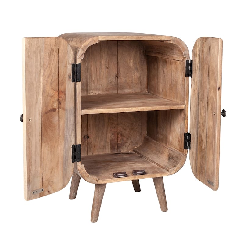 Natural Tan Mango Wood 2-Door Side Cabinet by East at Main