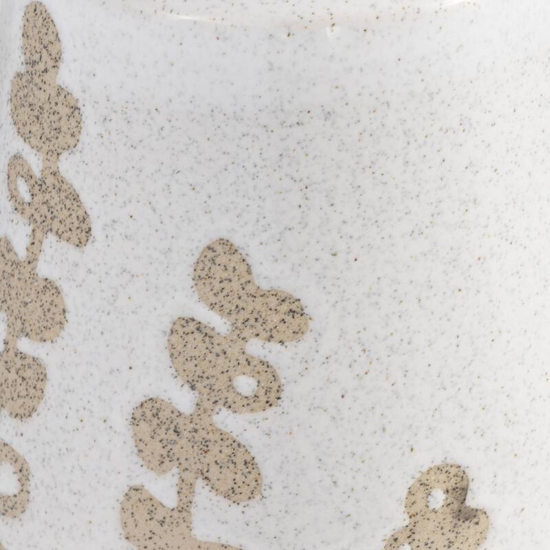 Sagebrook Home Decorative Ivory Botanical Floral Ceramic Vase