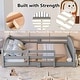 preview thumbnail 64 of 74, Montessori Solid Pine Floor Bed with Full-Length Safety Fence & Slatted Base by Harper&Bright Designs