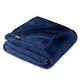 preview thumbnail 27 of 109, Bare Home Microplush Fleece Blanket - Ultra-Soft - Cozy Fuzzy Warm Kid - Dark Blue