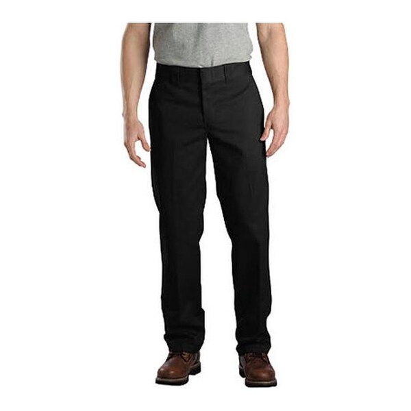 Dickies Men's Slim Straight Fit Work Pant 32" Inseam Black