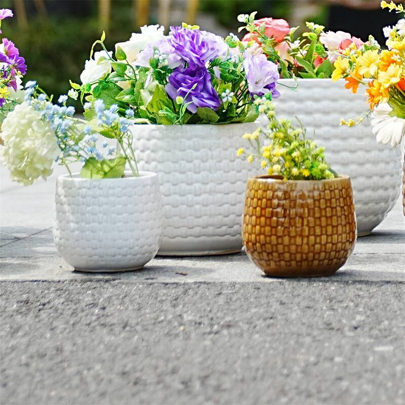 Modern Ceramic Flowerpot (Set of 3)