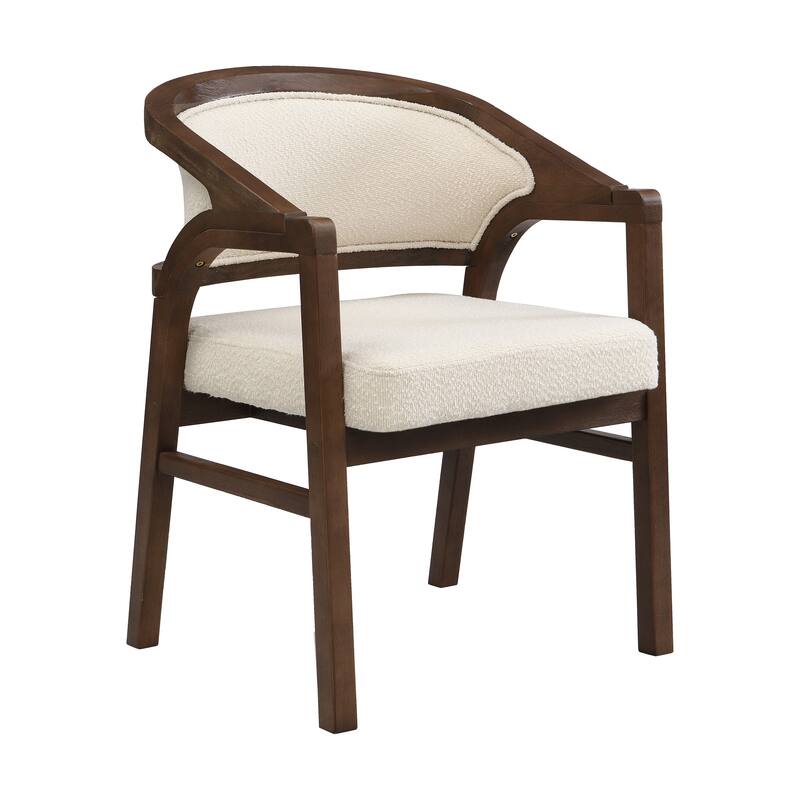 Christopher Knight Home - Nala Modern Upholstered Wood Dining Chair with Ergonomic Curved Back (Set of 2)