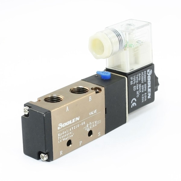 Industrial Equip Part 2 Position 5 Ways Solenoid Valve AC 220V