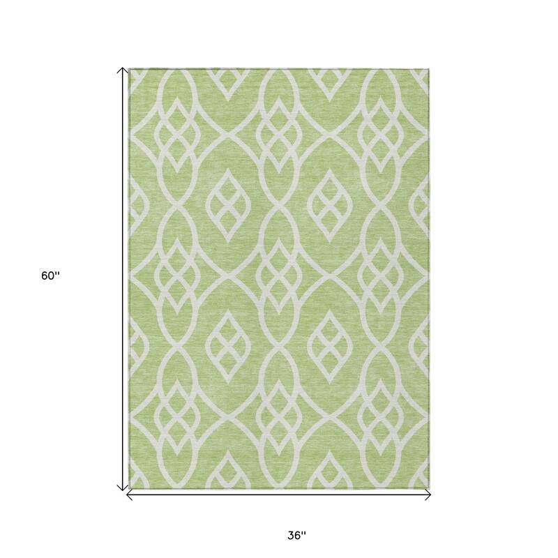 HomeRoots Trellis Transitional Rectangle Outdoor Rug