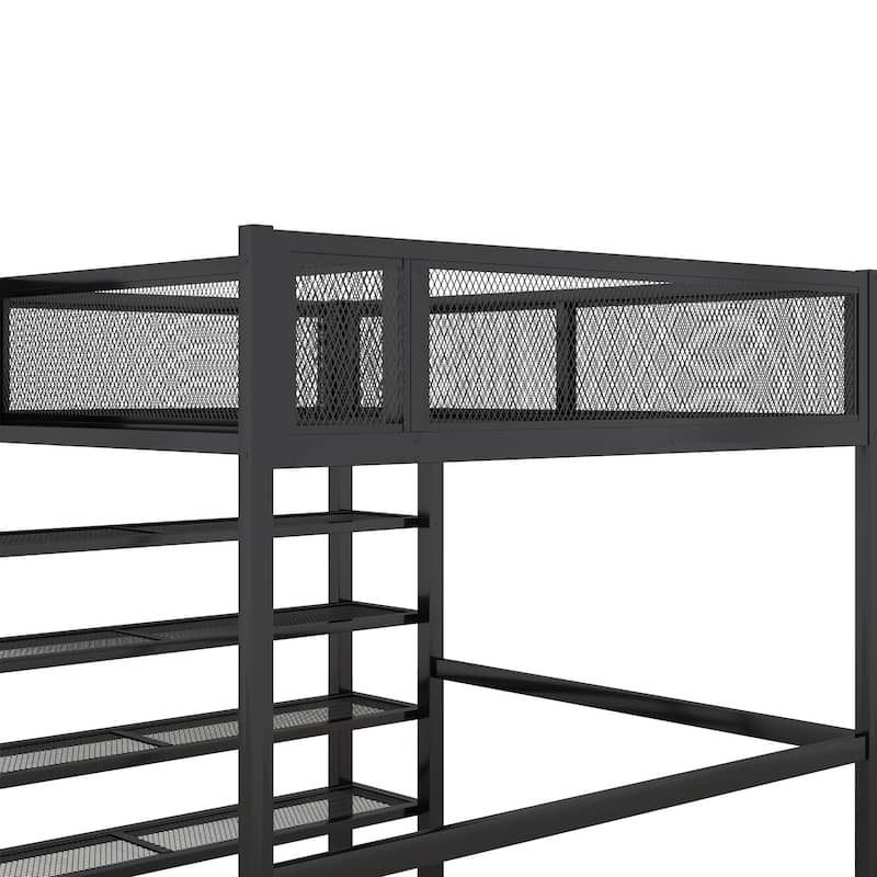Full Metal Loft Bed with Workstation