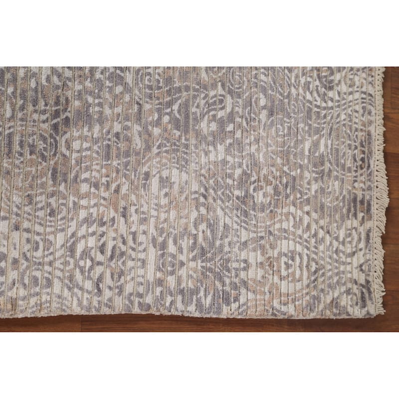 Modern Indian Accent Rug Handmade Indian Wool Carpet - 2'8"x 6'5"