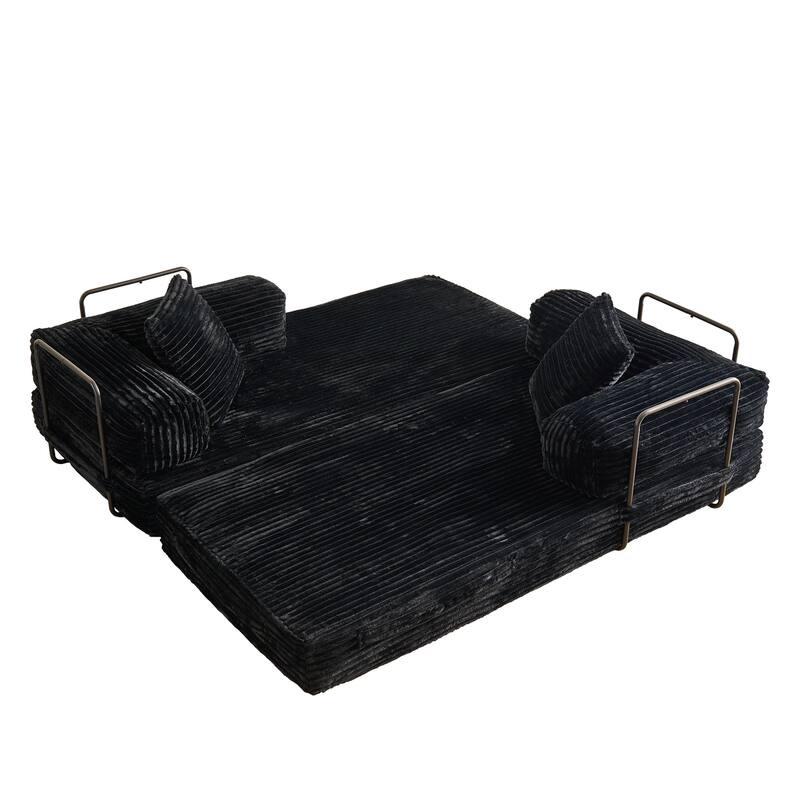 OVIOS Supreme Soft Fluffy Loveseat Sleeper Sofa