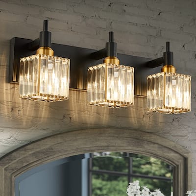 2/3/4-Light Modern Bathroom Crystal Vanity Light Wall Sconces