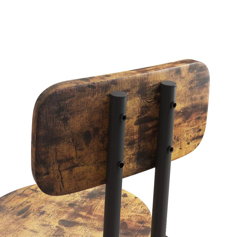 Modern 3-Piece Dining Set with Round Table, Partition & 2 Bar Stools