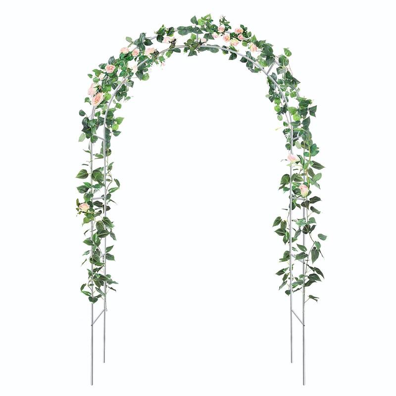 78"H x 45"W Adjustable Metal Garden Arch Trellis