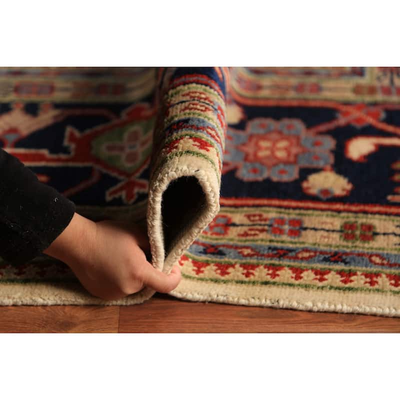 Geometric Heriz Serapi Oriental Large Area Rug Handmade Wool Carpet - 11'10" x 14'11"