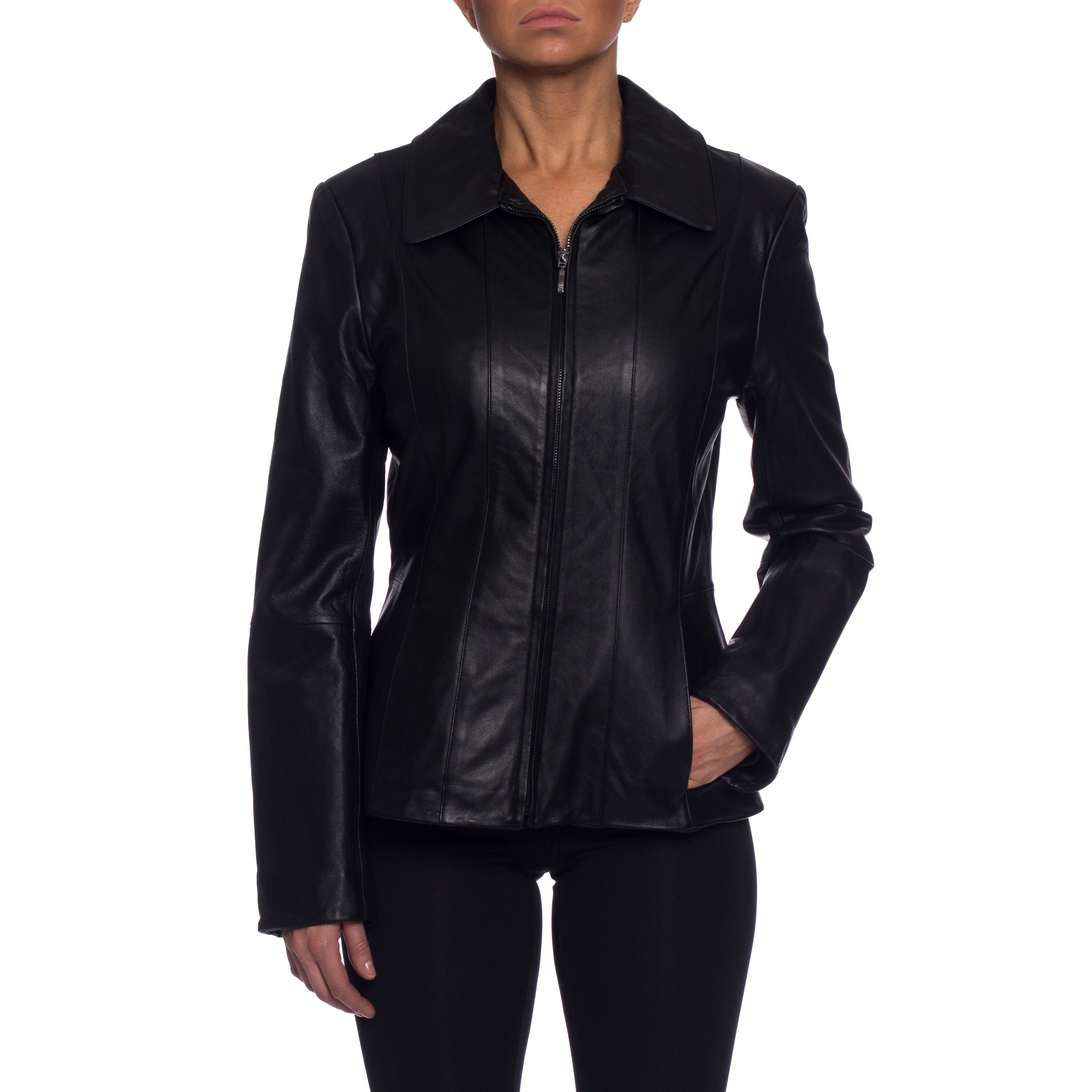 Shop Nautica Leather Bomber Jacket With Vertical Lines Overstock
