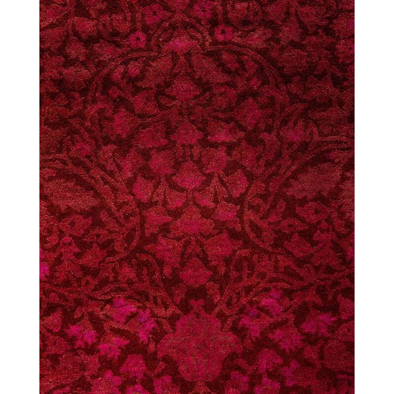Overdyed, One-of-a-Kind Hand-Knotted Area Rug - Pink - 2' 7" x 20' 2"