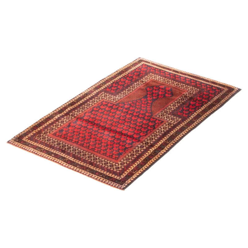 Teimani Red Rug 2'9" x 4'6" - 2'9 x 4'6