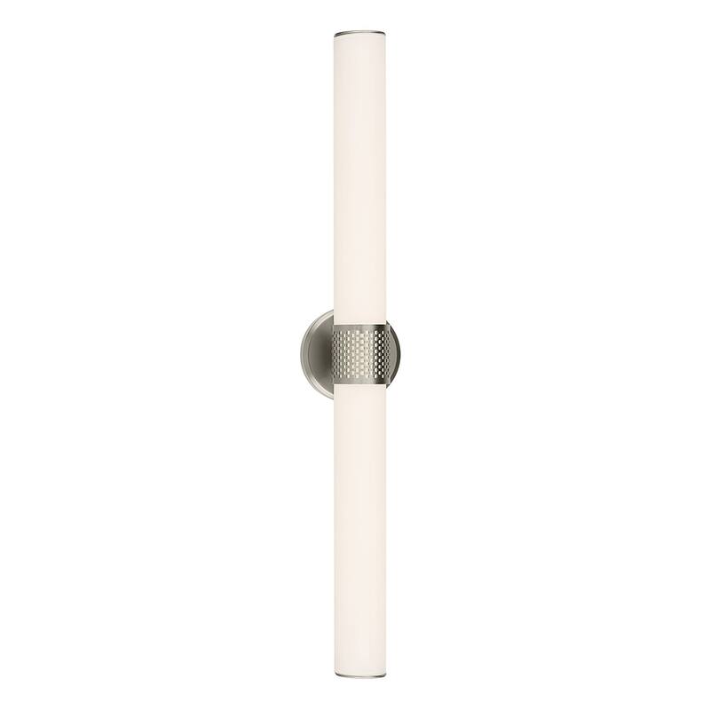 Kichler Lighting Sashi 32" Bath Bar Large LED with White Glass in Brushed Nickel