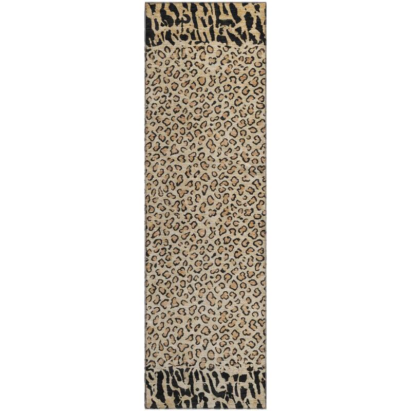 Premium Washable Super Soft Animal Print Border Mayfield Rug