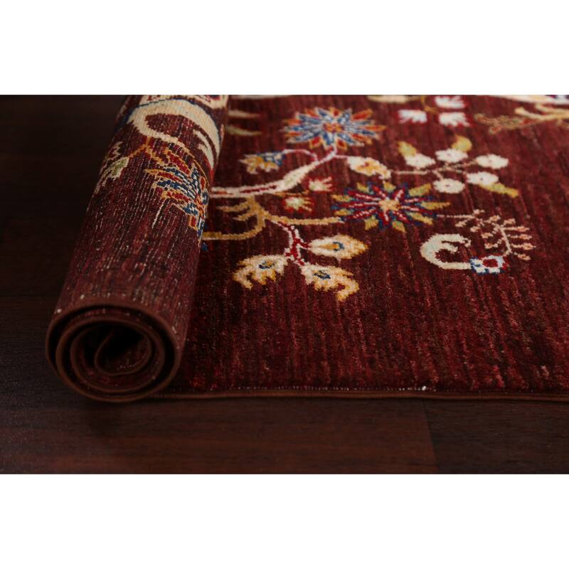Vegetable Dye Tree Of Life Tabriz Oriental Area Rug Hand-knotted Wool - 3'3" x 5'1"
