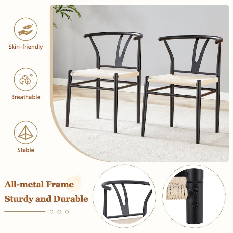 Set of 4 Side Chair Accent Chair Dining Chair Office Chair Kitchen Chair Black White Meeting Room Chair