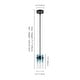 preview thumbnail 20 of 20, 1/3-Light Coastal Matte Black Adjustable Pendant Light with Gradient Blue Hammered Cylinder Glass for Kitchen Island
