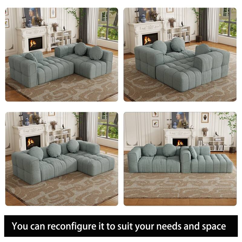 103" L-Shaped Modular Sofa, Free Combination (Left and Right Facing)