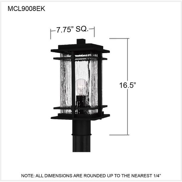 McAlister 1-Light Earth Black Outdoor Post Lantern