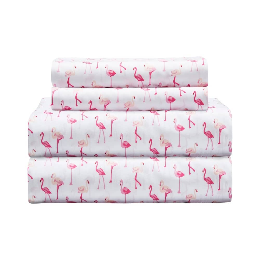 Whimsical Printed Pattern Microfiber Bed Sheet Set