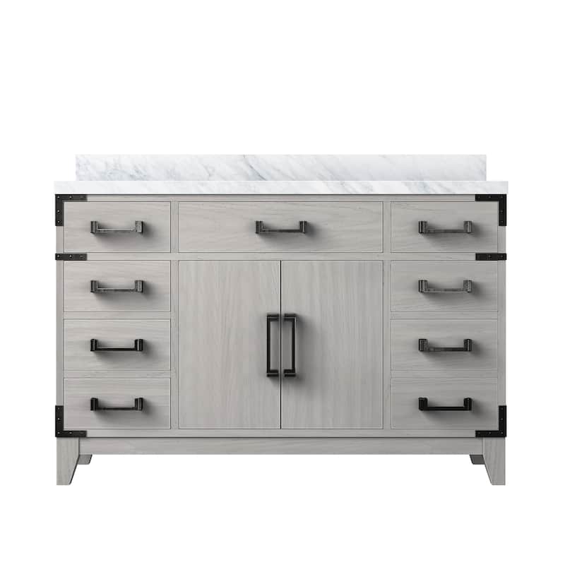 Laurel Bath Vanity with Carrara Marble Top and Sink