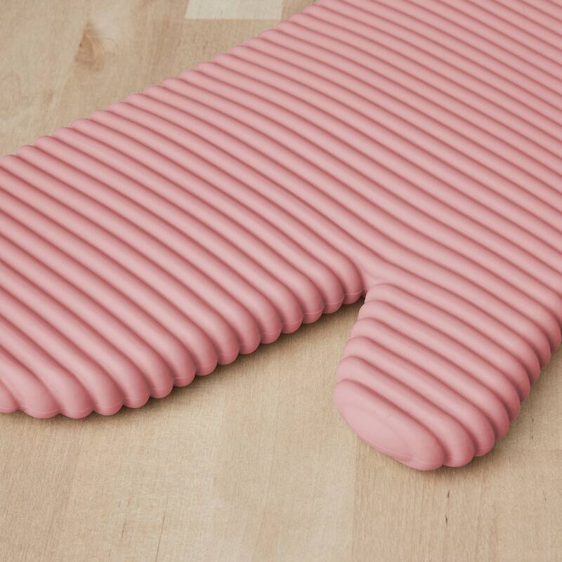 KitchenAid Ribbed Soft Silicone Oven Mitt 2-Pack Set, 7.5"x13"