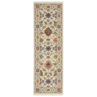 Style Haven Lawson Traditional Floral Wool Fringe Edge Area Rug