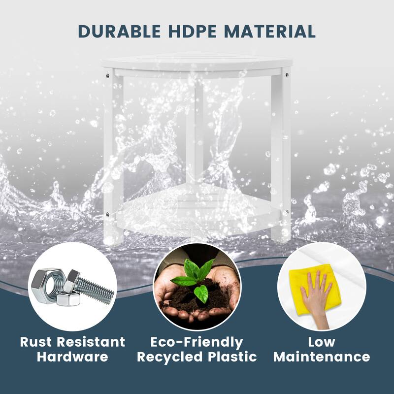 Anapolis Poly Corner Shower Bench