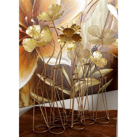 Gold Iron Traditional Sculpture Nature 21 x 16 x 9 - 16 x 9 x 21