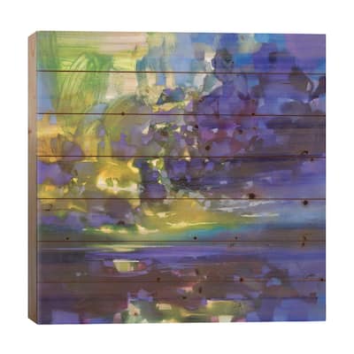 Purple Movement Print On Wood by Scott Naismith - Multi-Color