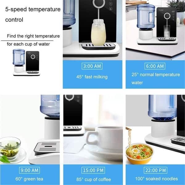 Instant Hot Water Dispenser Countertop Electric Kettle Temperature  Adjustable White