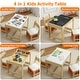preview thumbnail 3 of 13, Kids Table and Chair Set 3 in 1 with Drawer for Toddlers Drawing