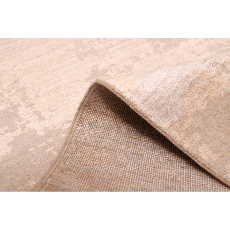ECARPETGALLERY Hand-knotted Legacy Beige Silk, Wool Rug - 2'6 x 10'2