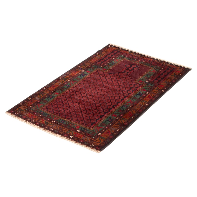 Teimani Burgundy Rug 3'0" x 5'0" - 3'0 x 5'0